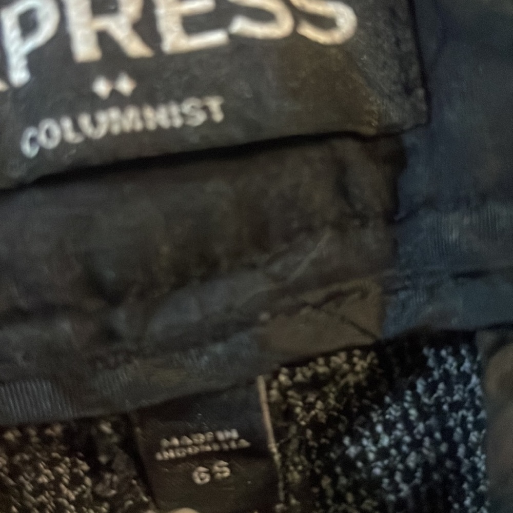 Express Columnist Grey Houndstooth Plaid Dress Pa… - image 4